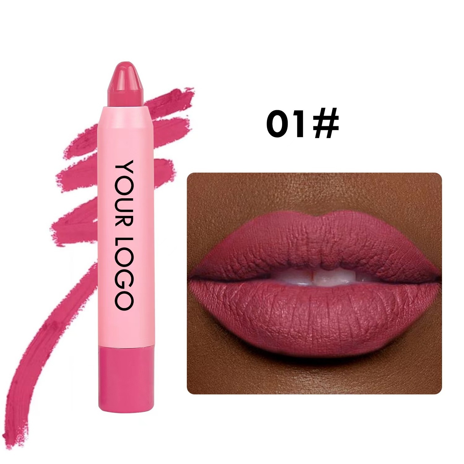 Private Label Velvet Matte Crayon Lipstick Waterproof Long Lasting Red Lipstick Makeup Cream Lip Crayon lipstick pen