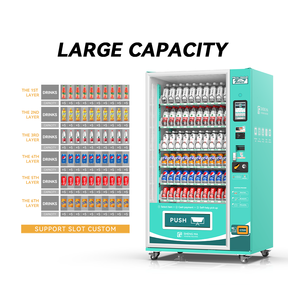 Customized Bottled Water automatic machine vending orange juice smart vending machine touch screen