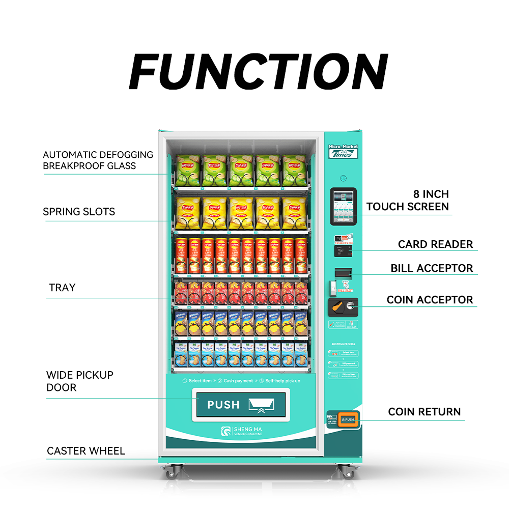 24 Hours Self-service coin operated ramen vending machine pringles trading card vending machine