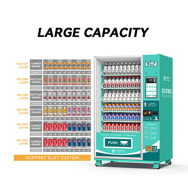 Large Capcitiy Strong Function Protein Powder Vending Machine for Hamburger