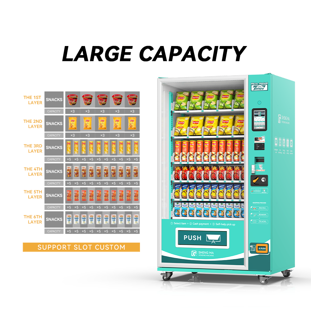 Factory Supply automatic intelligent Touch Screen 2023 snack machine vending hotel vending machine