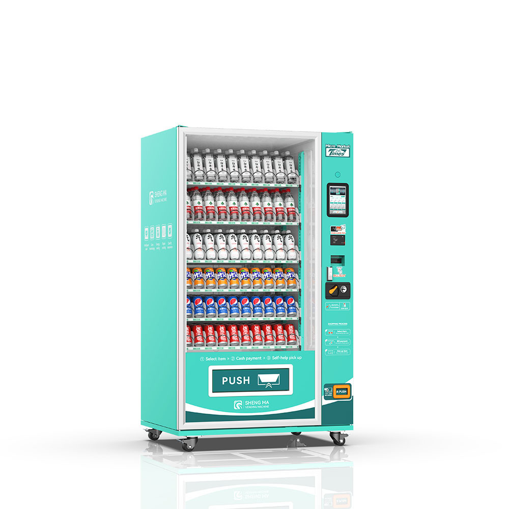 Outdoor Indoor 8 inch cash vending machine electronic payment temperature controlled vending machine