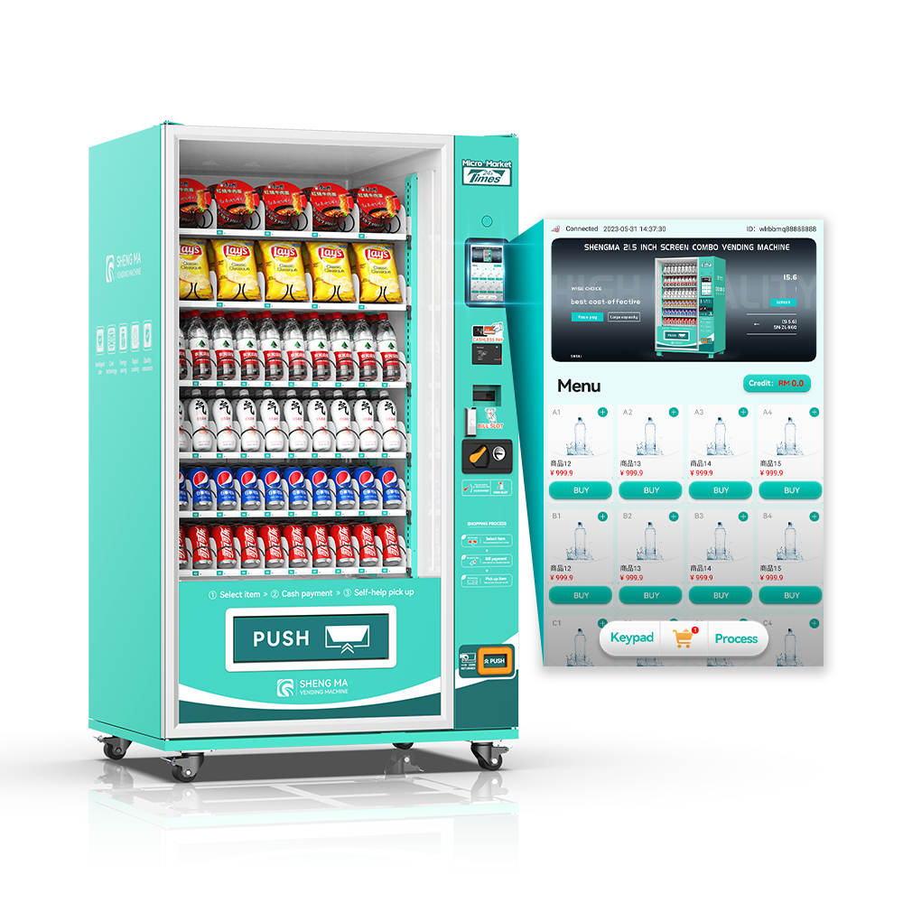 24 hours Customized Automatic Combo self vending machine pringles vending machine refrigerated