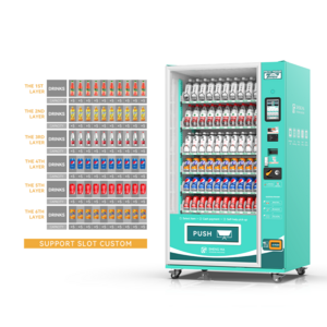 Thickened galvanized steel body touch screen vending machine purified water pringles vending machine