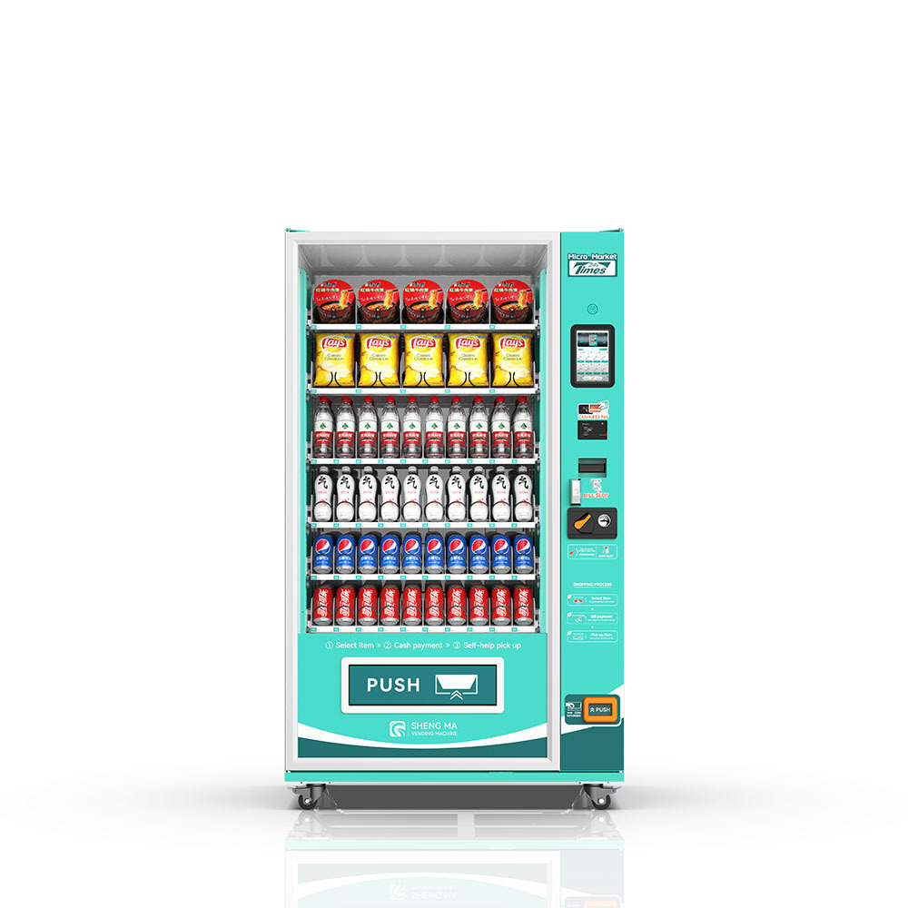 High Capacity Spring type vending machine automatic buying vending machines for foods and drinks snack vending