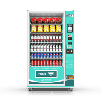 High quality Touch Screen vending machine for foods and drinks combo vending machine with card reader