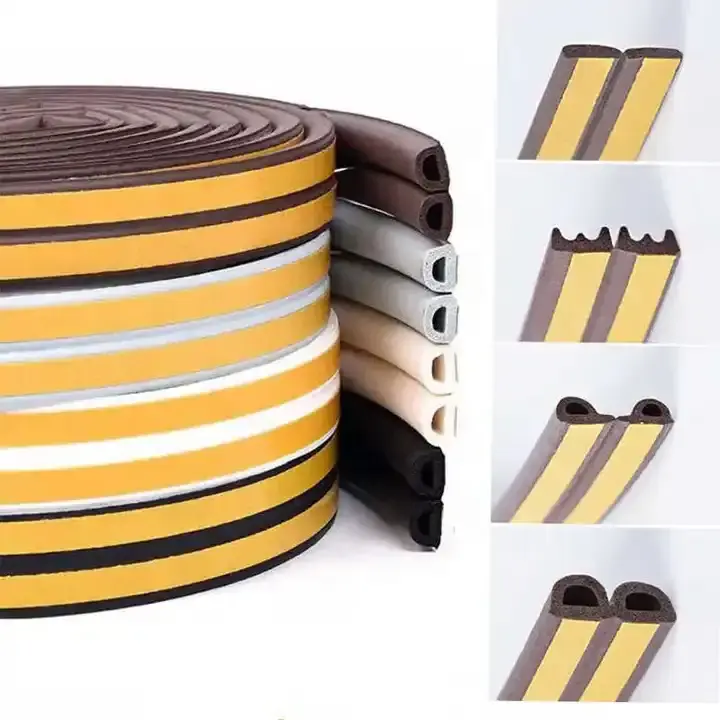 Cheap EPDM Self-adhesive Sealing Strip For Door and Window/Shape D E I Windproof Sound Insulation Section Profile Stripping