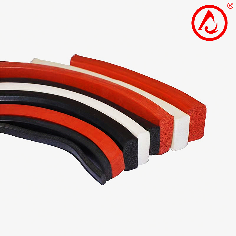 Square silicone sponge extrude rubber foam seal strip high and low temperature resistant