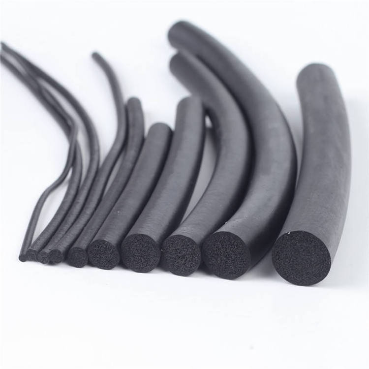 Factory direct round elastic Extensible Round Rubber Custom Made Sealing OEM natural Silicone rubber Sponge O Ring Strip Cord