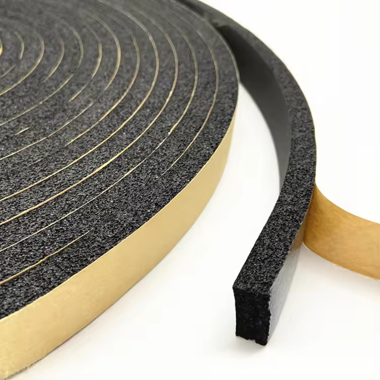 EPDM Rubber Self Adhesive Insulation Foam Tape Weather Resistant Foam Sealing Tape for Gap Filling weather insulation