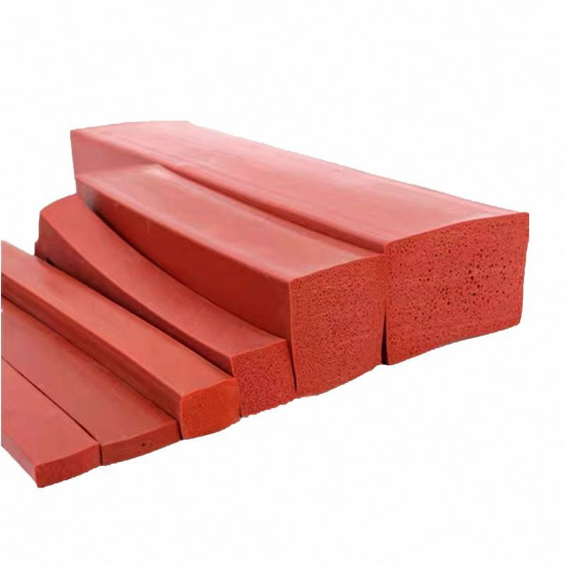 Square silicone sponge extrude rubber foam seal strip high and low temperature resistant