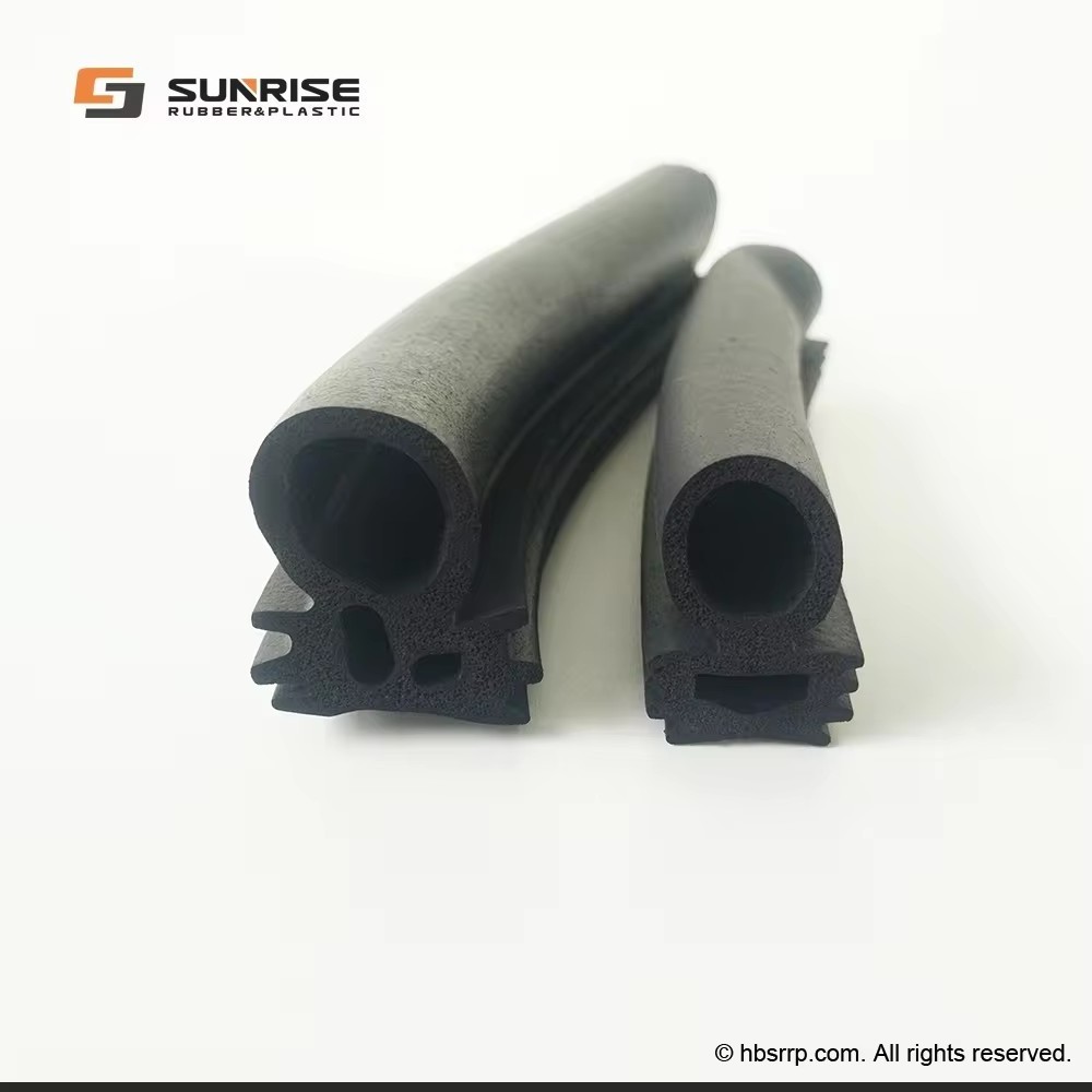 Customized D U P R B S H special shaped EPDM NBR rubber foaming Extruded Soft seal strips Profiles