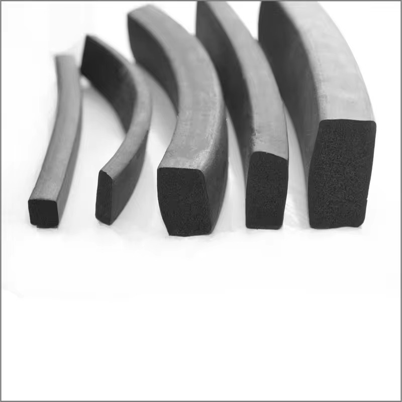 Custom Rubber Seal Strip  Protective Angle Self Adhesive Shape Extruded Foam Epdm Round Cell