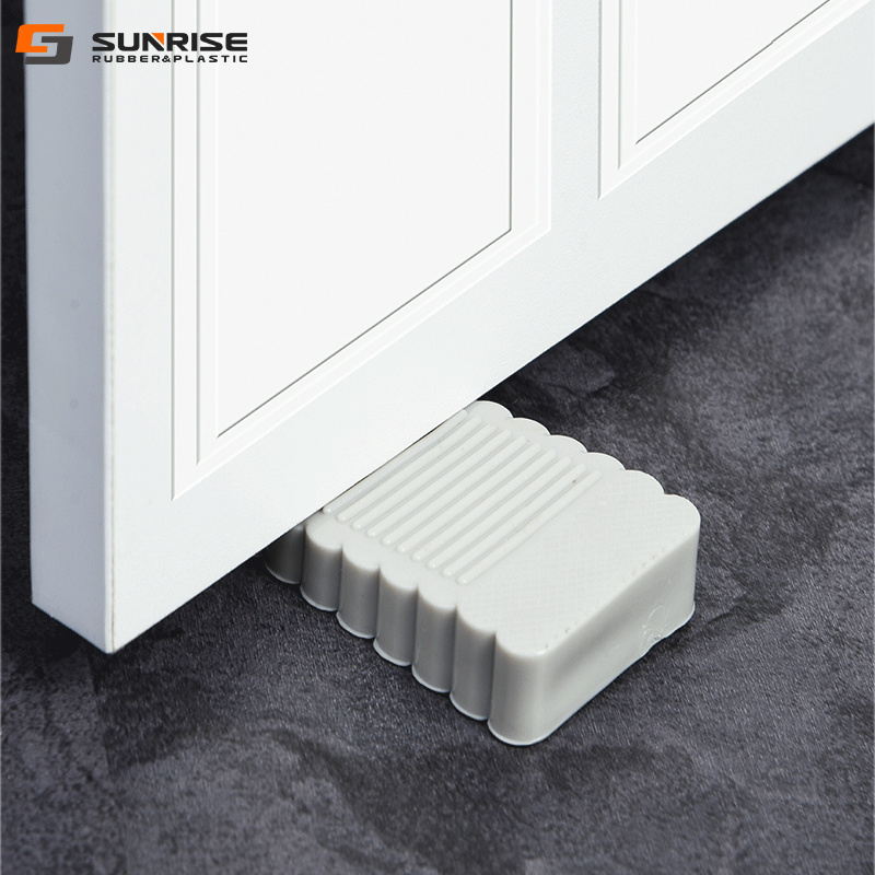 PVC plastic keep door open anti slam door wedge rubber door stopper