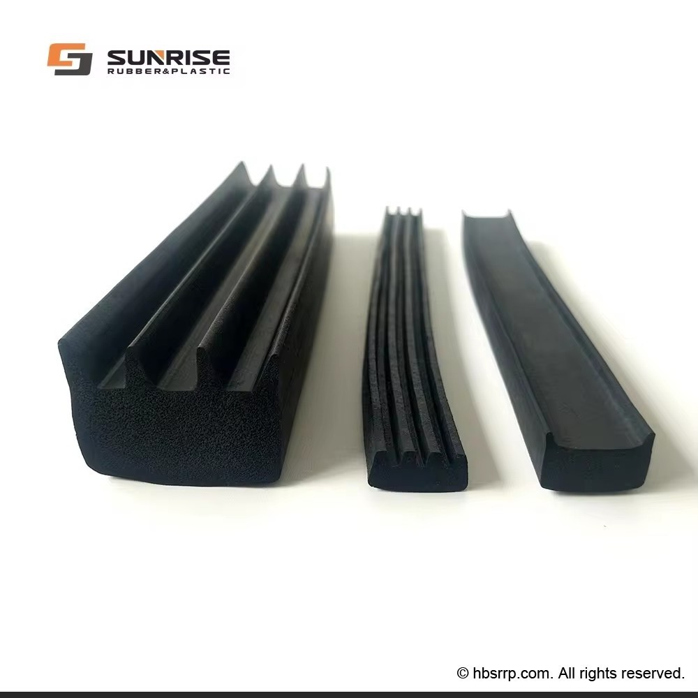 Customized D U P R B S H special shaped EPDM NBR rubber foaming Extruded Soft seal strips Profiles