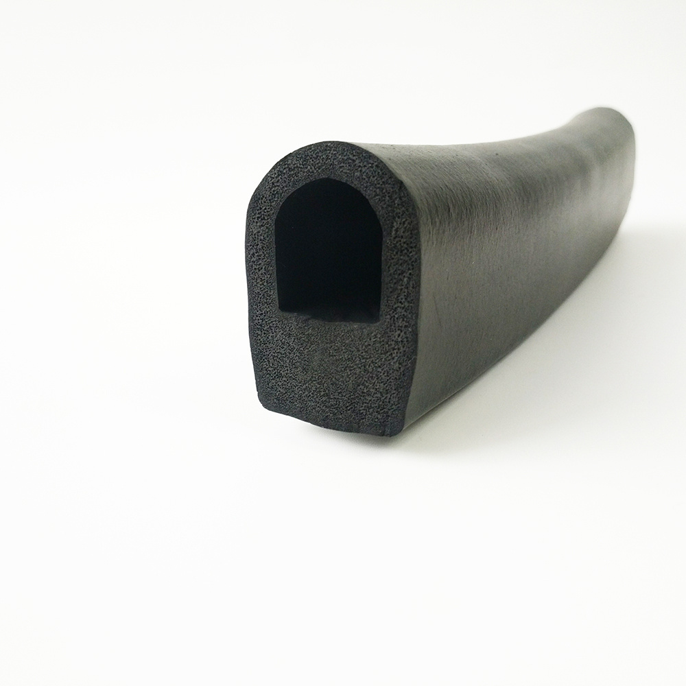 Customized D U P R B S H special shaped EPDM NBR rubber foaming Extruded Soft seal strips Profiles