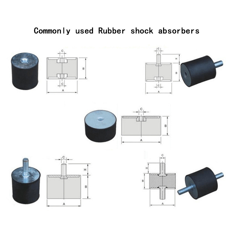 Customized Anti Vibration shock absorber Mounts VV VD DD male female types Screw NR NBR SR Rubber Damping Dampers