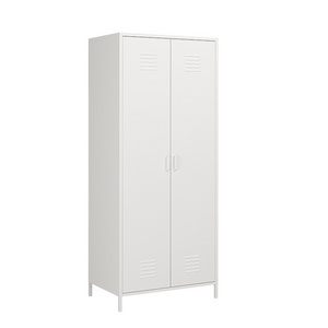 Mobile adjustable shelves two doors girls clothes wardrobe closet