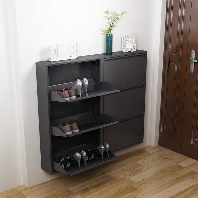 Shoe Cabinet for Entryway Modern Shoe Storage with 3 Drawers for Hallway Holds 24 Pairs Shoes