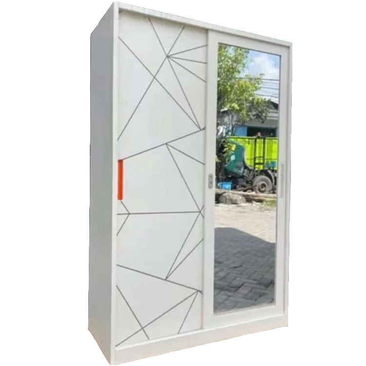 Factory price modern design bedroom furniture clothes organizer cupboards steel storage cabinet armoire closet wardrobe