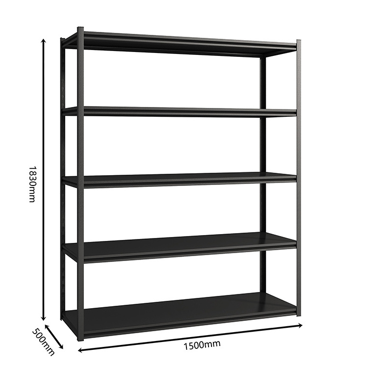 Adjustable Heavy Duty Boltless Industrial Warehouse Store Home Garage Metal Frame 4 5 Layer Sheet Corner Storage Shelf Rack