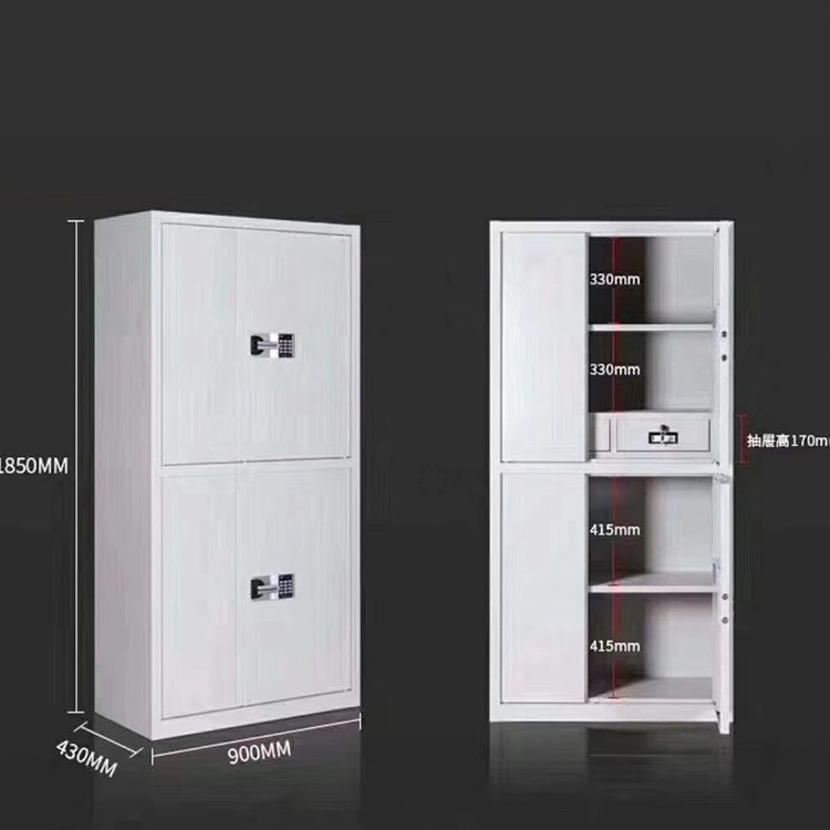 Metal password file cabinet with two drawers for office bank 4 door metal storage steel safe filing cabinet