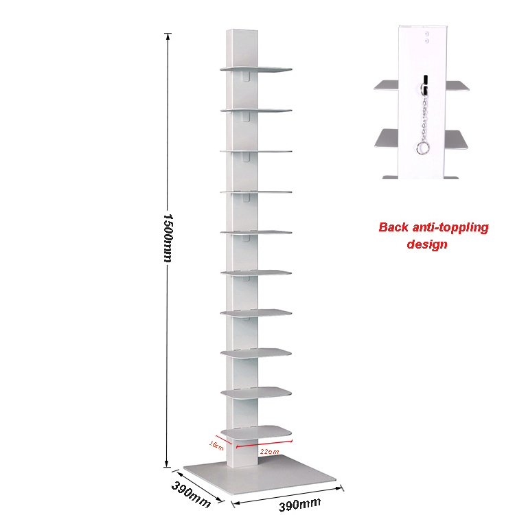 Small Space-friendly Storage Wall Book Tower Spine Vertical Bookshelf