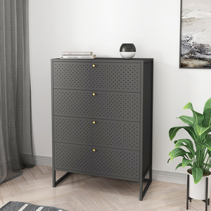 Metal chest drawers cabinet easy Pull Steel Bins 4 Drawers Dresser