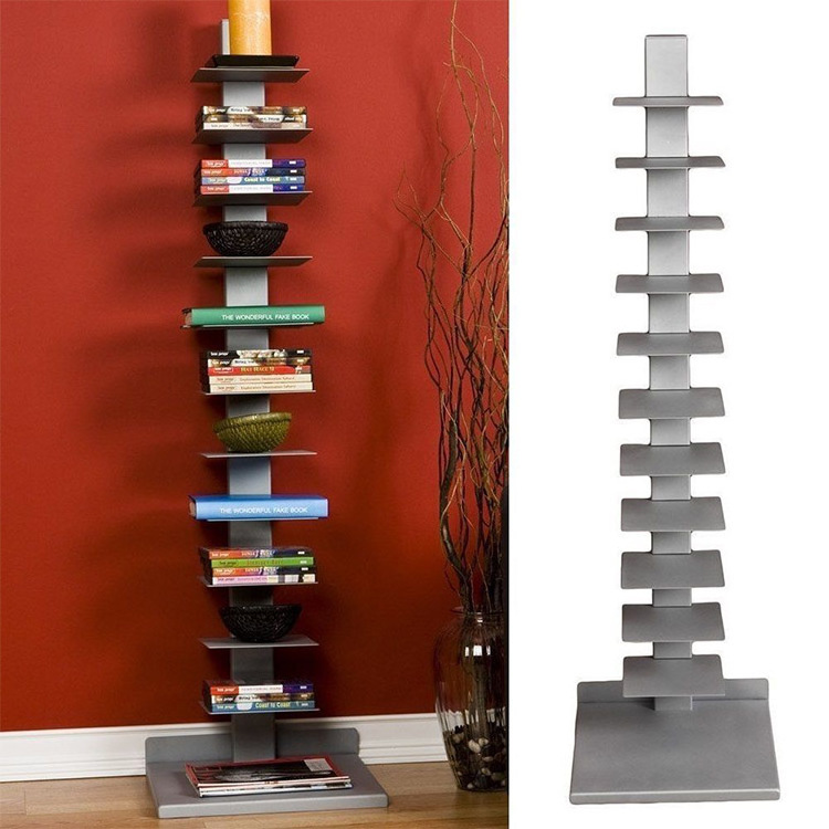 Small Space-friendly Storage Wall Book Tower Spine Vertical Bookshelf