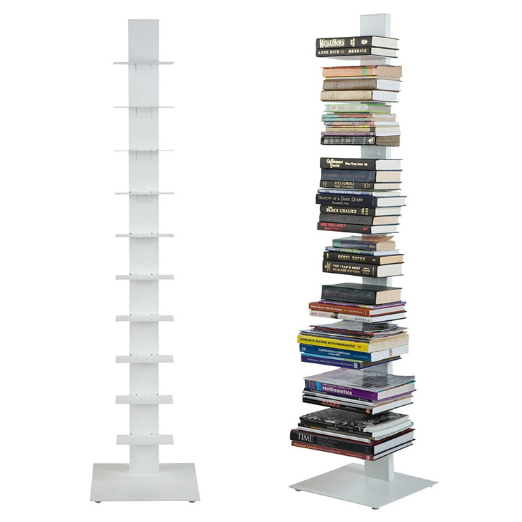 Small Space-friendly Storage Wall Book Tower Spine Vertical Bookshelf