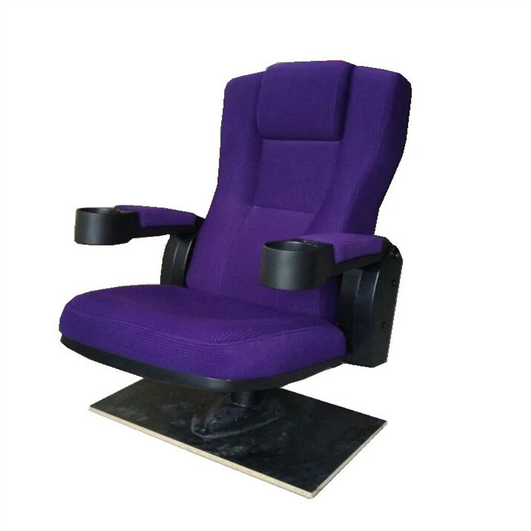 High Quality Red 3D Cinema Chair with Adjustable Armrest Plastic Theater Furniture for Movie  Factory Direct Sales