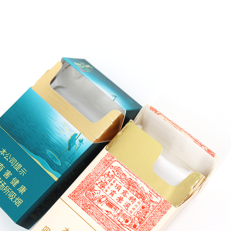 Custom Disposable Paper Tobacco Box Packaging Cigarette Packing Blank Cigarette Packs Empty Cardboard Flip Top Cigarette Boxes