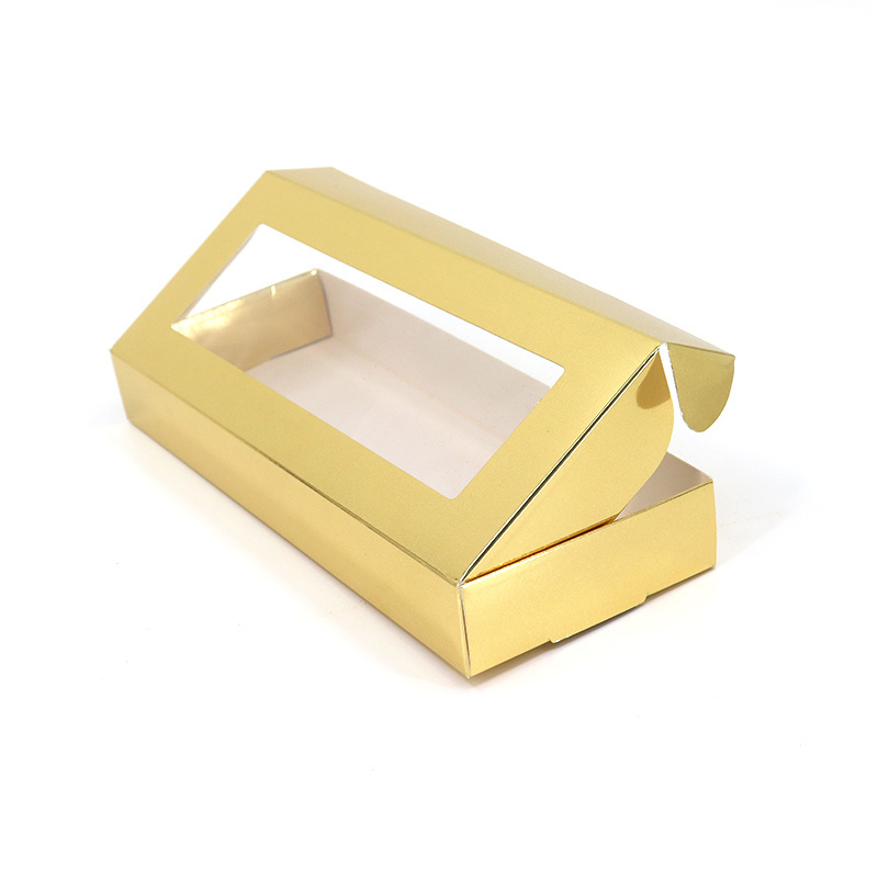 Custom Eco Friendly Gold Ivory Board Cake Box Party Chocolate Cookie Kraft Paper Dessert Boxes Catering Pastry Packaging Box