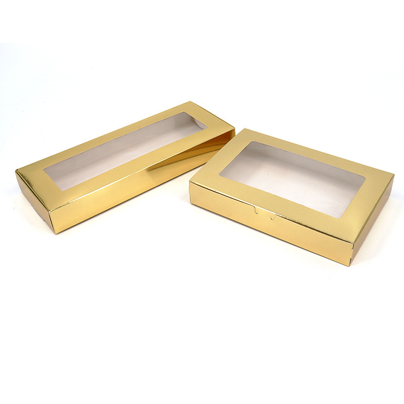 Custom Eco Friendly Gold Ivory Board Cake Box Party Chocolate Cookie Kraft Paper Dessert Boxes Catering Pastry Packaging Box