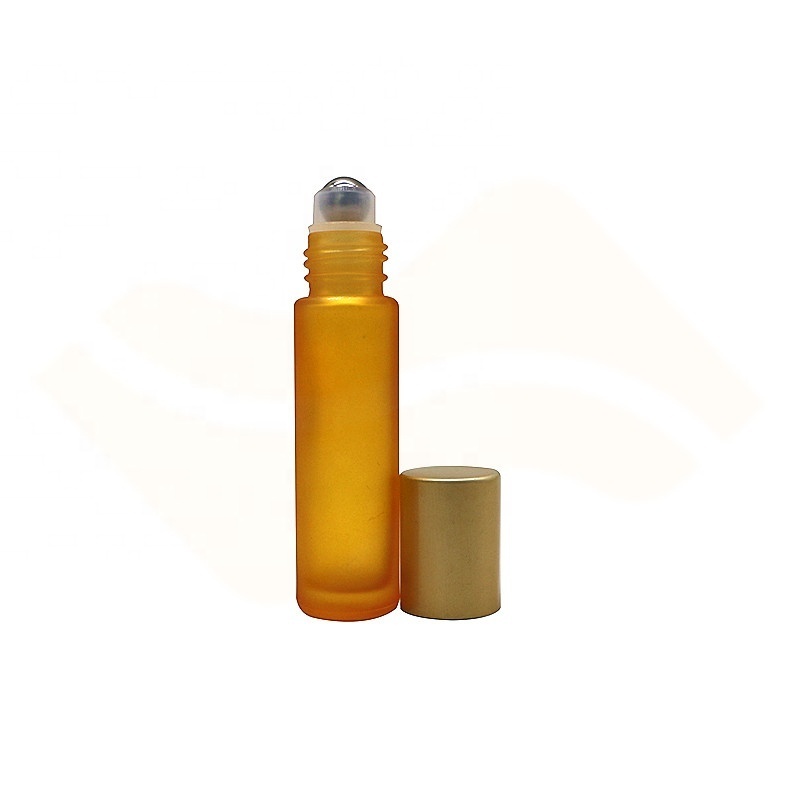 10ml roll on glass bottle with rainbow color essential oil