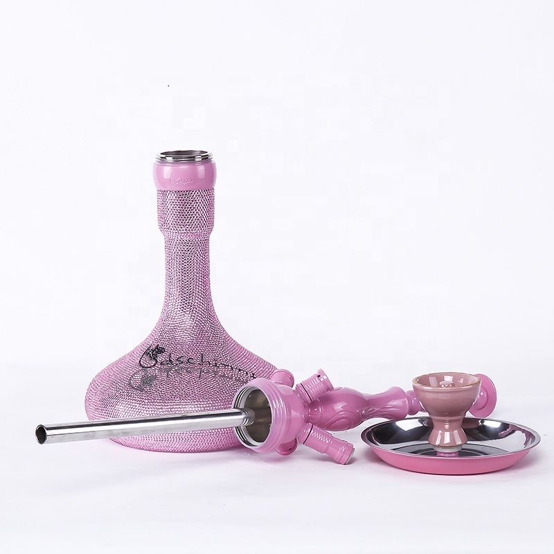 China factory wholesale large glass hookah premium hookahs hot pink hookah