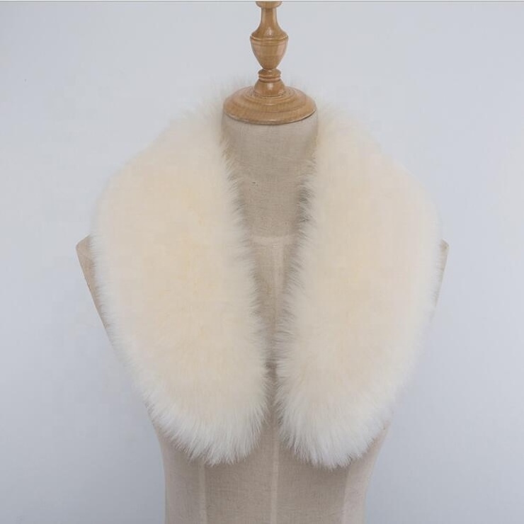 Luxury Raccoon Fur Neck Collar  Winter Warm Natural Fur Womens Scarfs Faux Fur Coat Scarves Collar