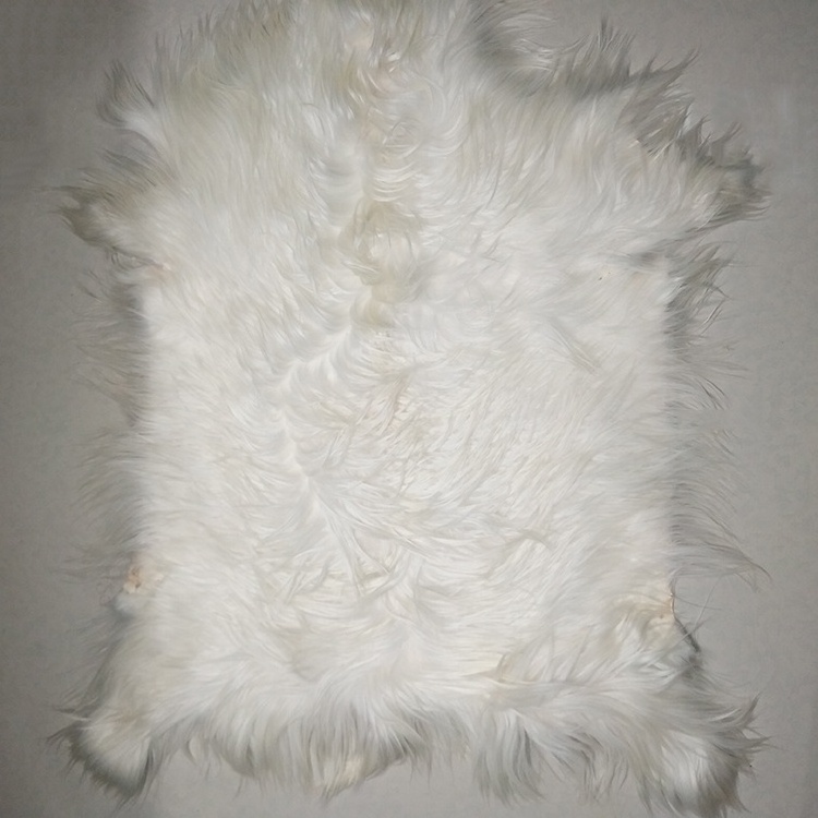 China factory Wholesale long hair goat fur real mongolian raw sheep skin Long Hair Tibet Sheepskin Plate Long Hair Goat Fur