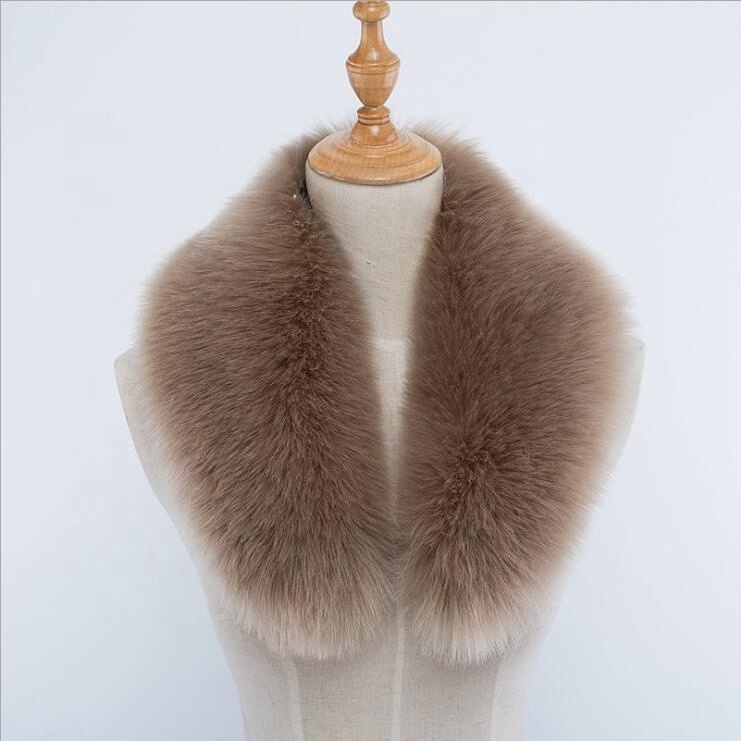 Luxury Raccoon Fur Neck Collar  Winter Warm Natural Fur Womens Scarfs Faux Fur Coat Scarves Collar