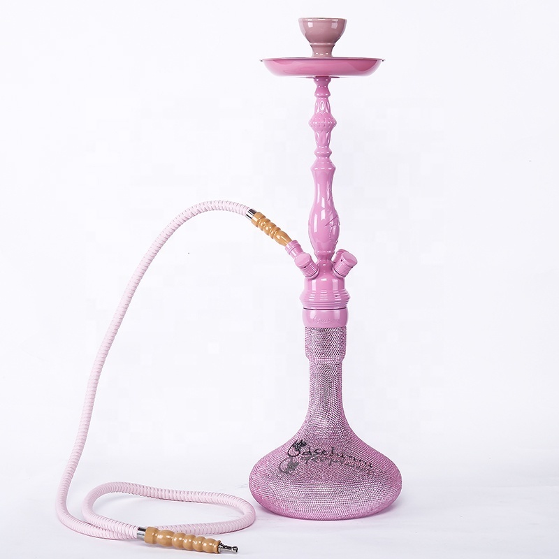 China factory wholesale large glass hookah premium hookahs hot pink hookah