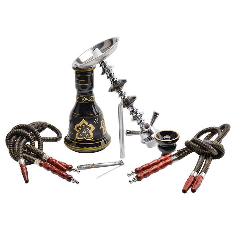 4 Hoses Glass Hookah Set Narguile Completo Chicha Shisha Pipe Cachimba Pipa Nargile 4 hose hookah cheap hookah