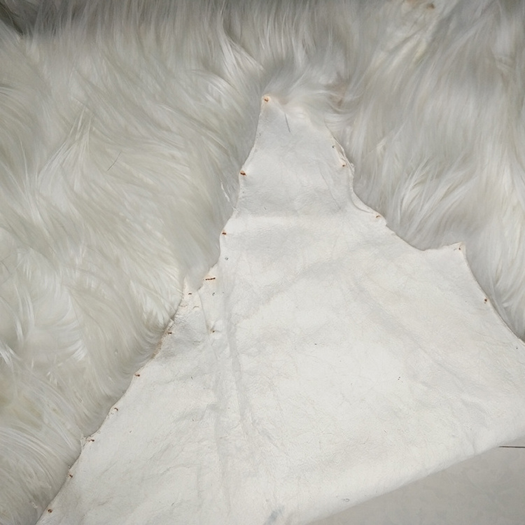 China fur factory wholesale high quality cheap price long hair goat skin