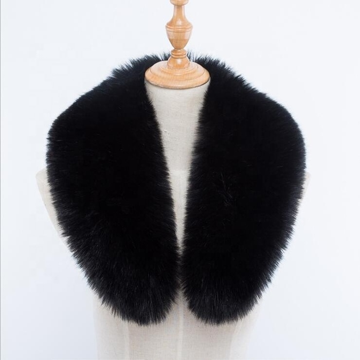 Luxury Raccoon Fur Neck Collar  Winter Warm Natural Fur Womens Scarfs Faux Fur Coat Scarves Collar