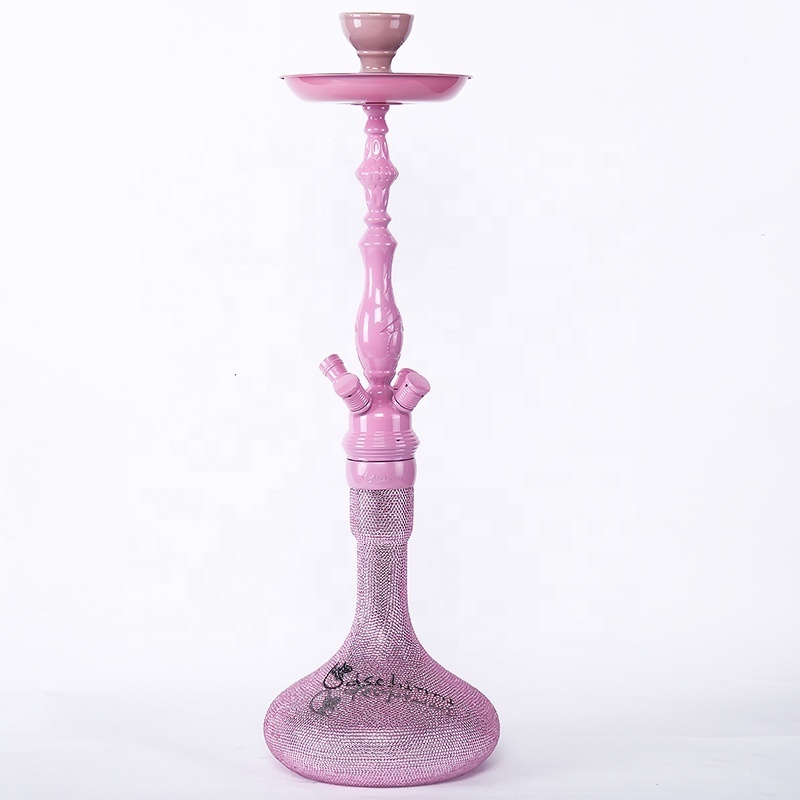 China factory wholesale large glass hookah premium hookahs hot pink hookah