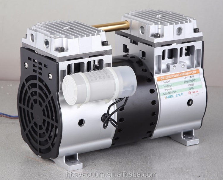 HP-300V dry piston vacuum pump, electric small oil free vacuum pump, low noise vacuum pump