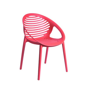 Nordic pp stackable colorful garden chair cafe plastic dining chair For Restaurant Event Pool Side chair