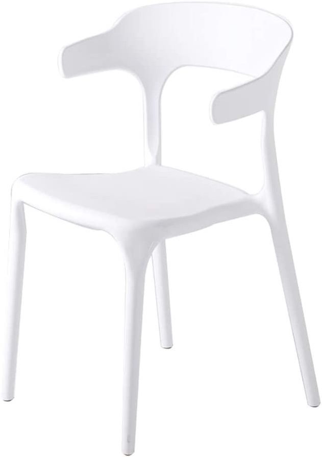 Multiple colors modern design Nordic style plastic Dining Chair with open u shaped back