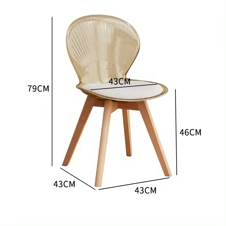 Nordic acrylic transparent cosmetic chair study study backrest bedroom swivel chair dresser office chair