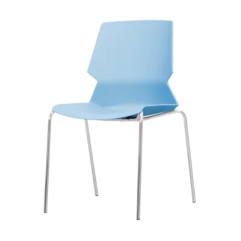 ShangYi Factory Outlet Cheap Modern Plastic Resin Chair Office Cafe Plastic Lounge Pool Chairs with Metal Legs