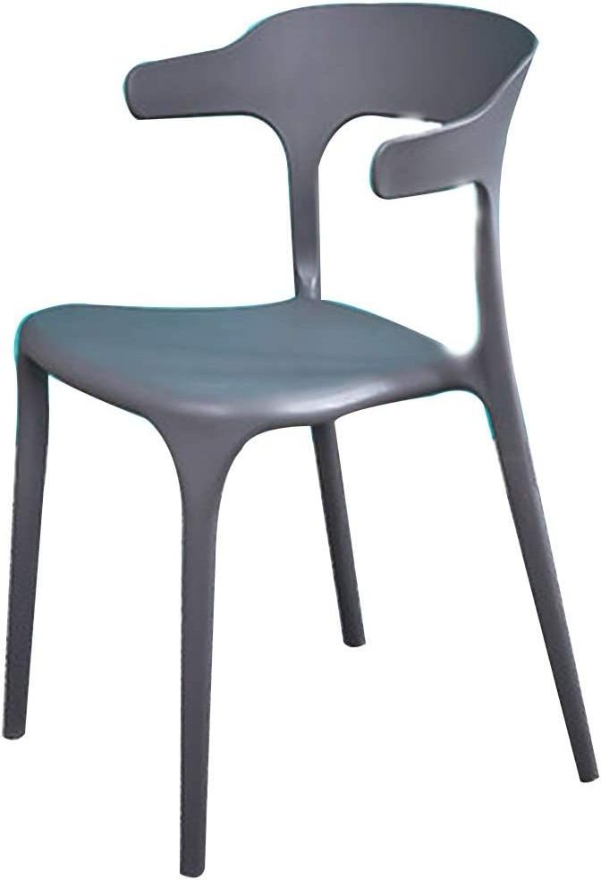 Multiple colors modern design Nordic style plastic Dining Chair with open u shaped back